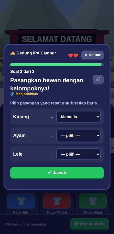 Soal menjodohkan