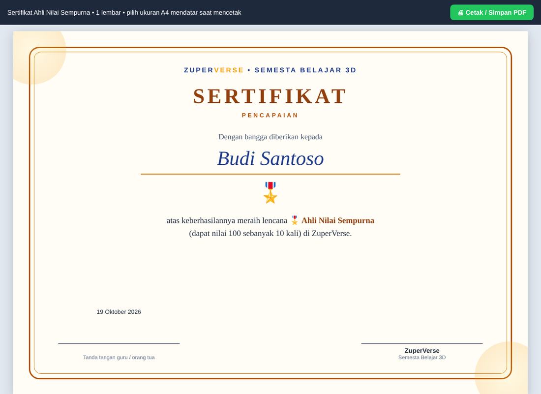Contoh sertifikat